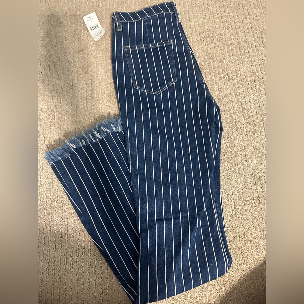 Flair blue and white stripped jeans